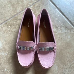 Pink Coach Driving Loafers